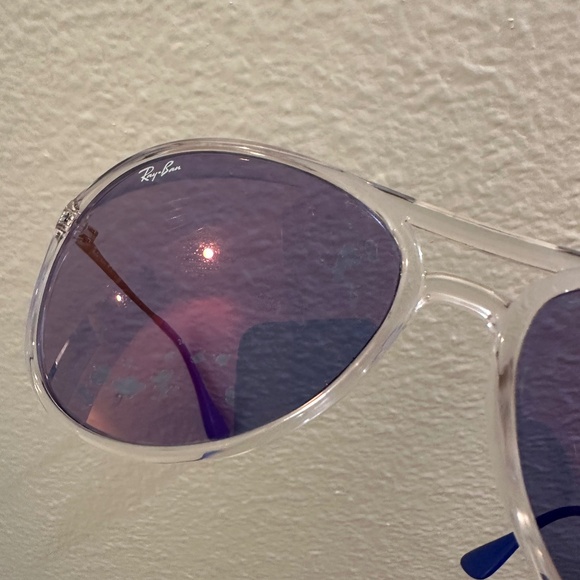 Ray Ban Dark Violet/Blue Alex Aviator Sunglasses - Picture 6 of 6